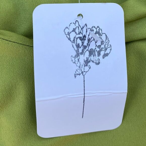 Eva Varro Lime Green Asymmetrical Tunic Tank Top, Size S NWT - Picture 4 of 5